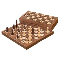 Jeu d'échecs Malvoyant Pliable Bois - 30cm