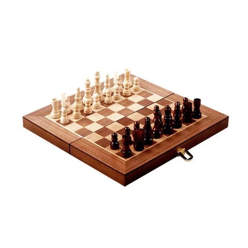 Coffret Echecs Pliant Bois 42cm