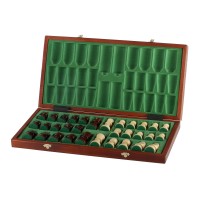 Jeu d'échecs en Bois Pliant Taille 5 - Sunburn Finish