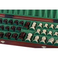 Jeu d'échecs en Bois Pliant Taille 5 - Sunburn Finish