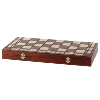 Jeu d'échecs en Bois Pliant Taille 5 - Sunburn Finish