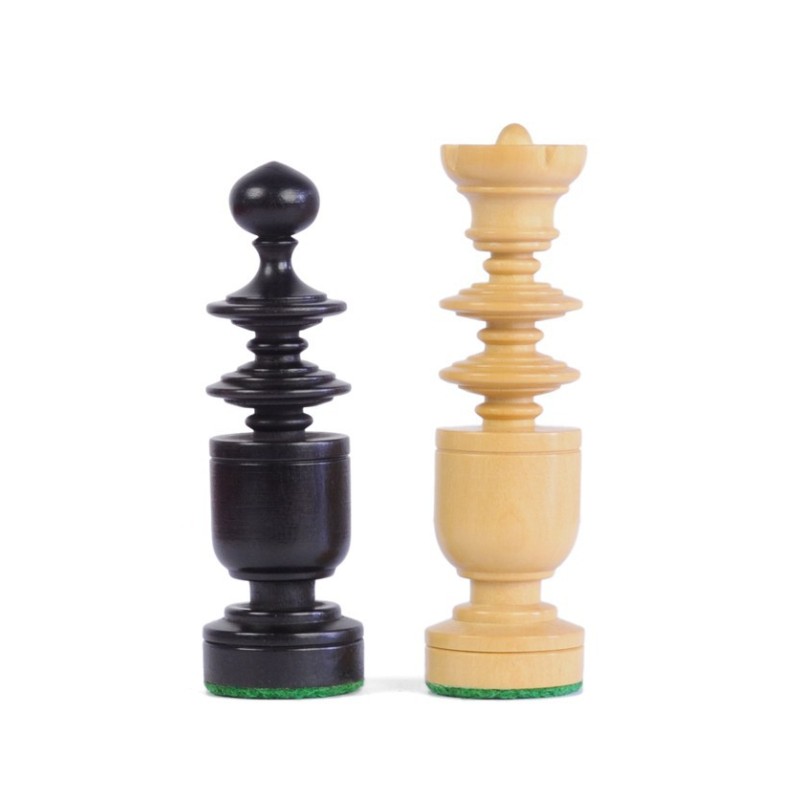 Magnifique et Antic chess set jeu d'échecs Regence en buis 1820/30 King 88 mm - Schaakspel