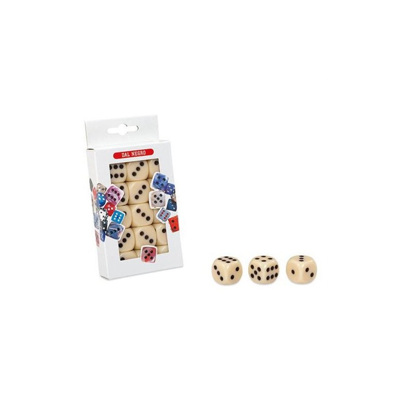 Lot de 15 dés 22mm - couleur ivoire Lot de 15 dés 22mm - couleur ivoire