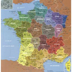 Puzzle 100 pièces - Carte de France des Départements