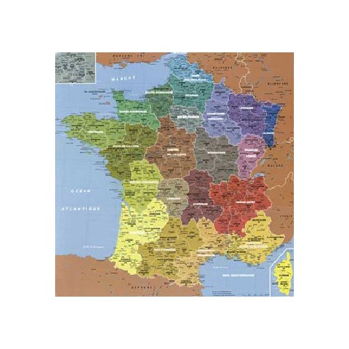 Puzzle 100 pièces - Carte de France des Départements