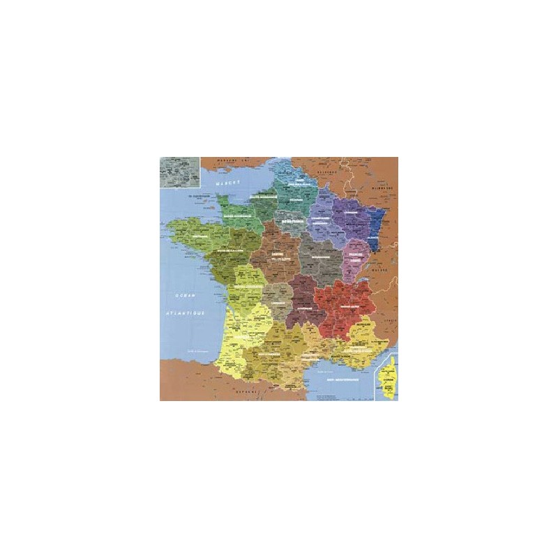 Puzzle 100 pièces - Carte de France des Départements