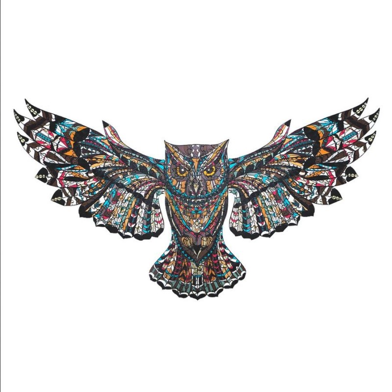 Puzzle en bois Woodbests 188 pièces - Hibou Puzzle en bois Woodbests 188 pièces - Hibou