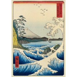 Puzzle 1000 pièces La Mer a Satta, Province de Suruga, Utagawa Hiroshige -1859