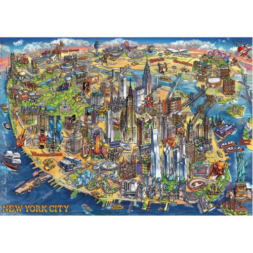 Puzzle 500 pièces - City Map New York