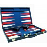 Backgammon Simili Cuir Bleu 46 cm