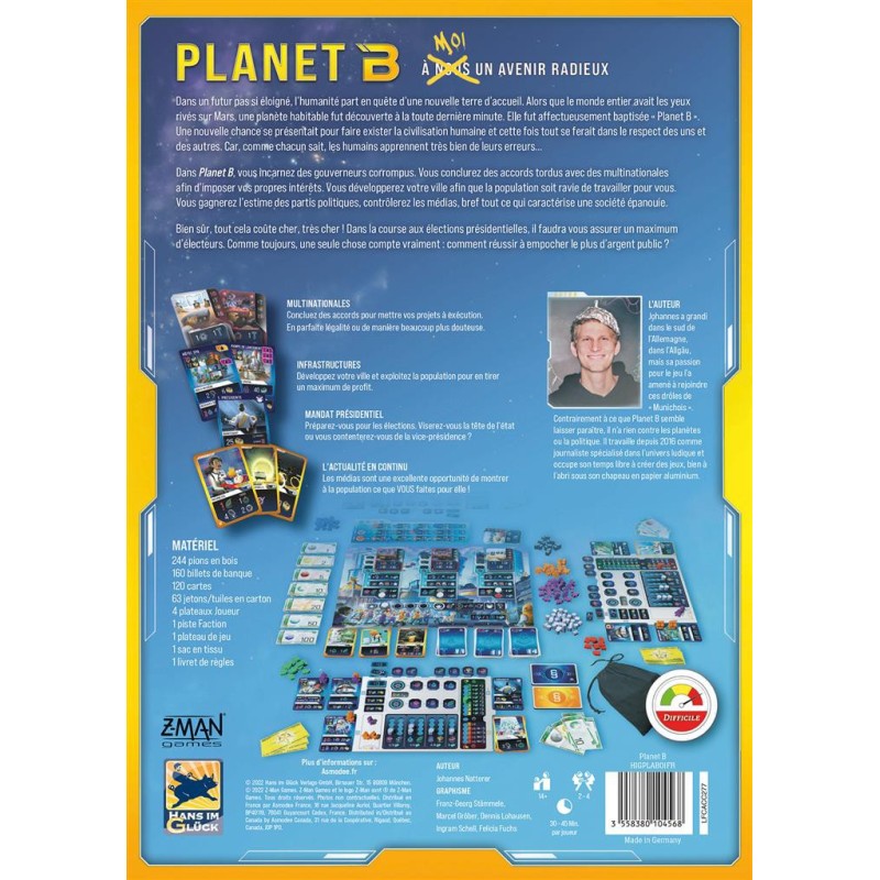 Acheter Planet B - Jeu de Société - Boutique Variantes Paris - Z-MAN Games