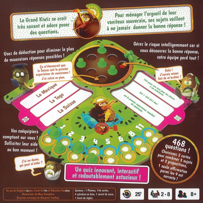 Il Grande Kiwiz – Gioco Da Tavolo Per 2-8 Giocatori, Età 8+, Sfida Di Cultura E Rischio, Edizione Italiana