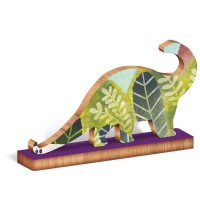 Puzzle 48 Pièces en Bois - Woody Puzzle : Dinosaures