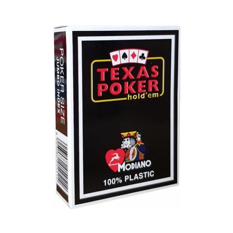 Cartes Poker Texas Modiano 100% Plastique - Black