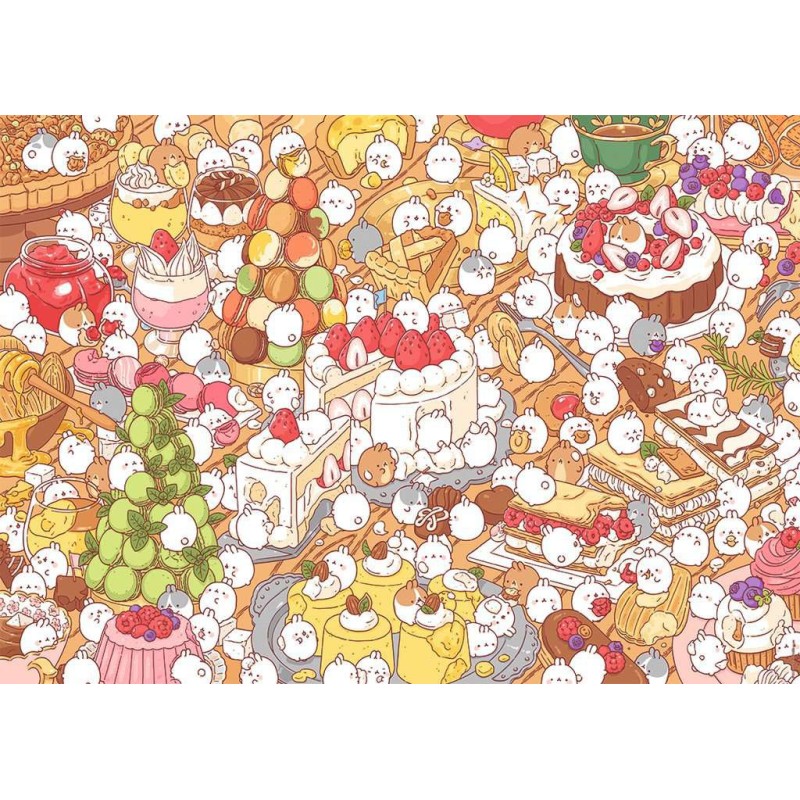 Puzzle 1000 pièces - Molang : Desserts Gourmands Puzzle 1000 pièces - Molang : Desserts Gourmands
