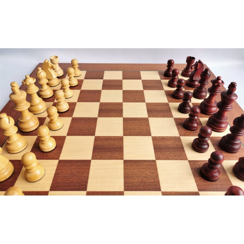 Pièces Jeu d'Echecs Standard Bois Rouge Vintage Patiné Taille 5 ...