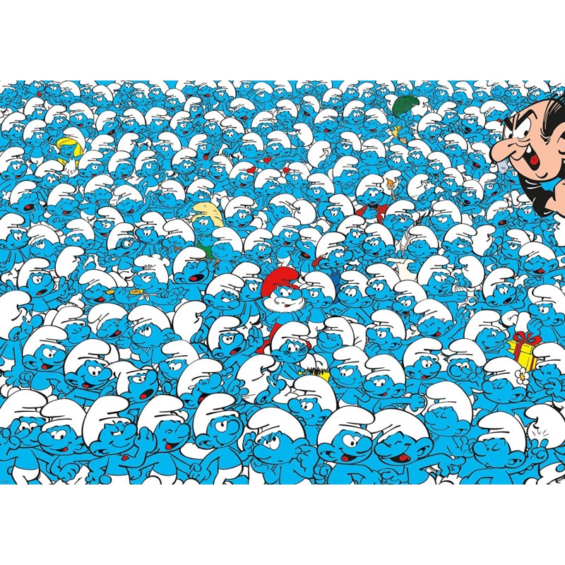 Puzzle 1000 pièces - The Smurfs - Challenge Schtroumpfs Puzzle 1000 pièces - The Smurfs - Challenge Schtroumpfs
