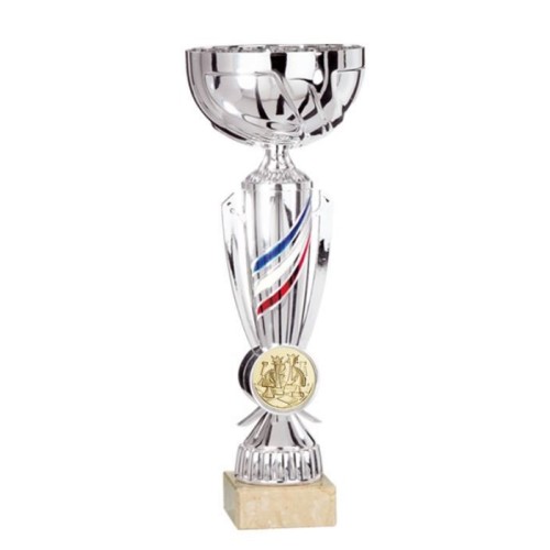 Coupe Jeu d'Echecs Argentée 34 cm