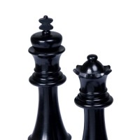 Pièces d'Echecs New Staunton Black - Taille 6 - (King's bridal)