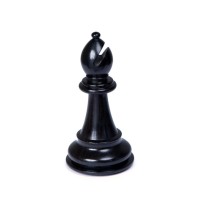 Pièces d'Echecs New Staunton Black - Taille 6 - (King's bridal)