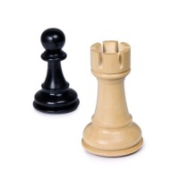 Pièces d'Echecs New Staunton Black - Taille 6 - (King's bridal)