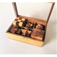 Coffret 6 casse-têtes traditionnels en bois