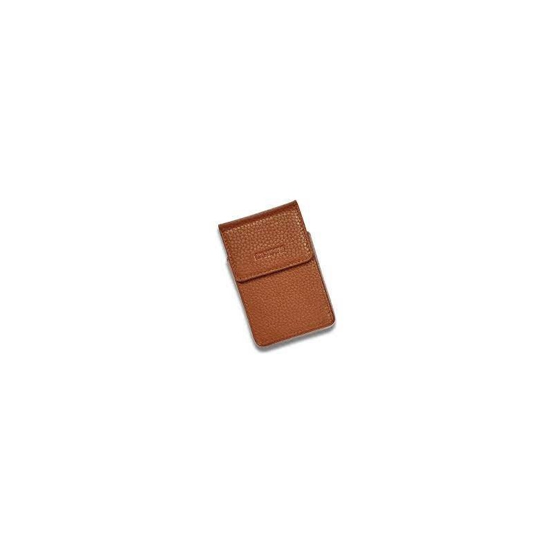 Etui en cuir véritable pour cartes à jouer - marron