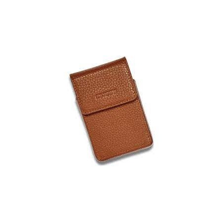 Etui en cuir véritable pour cartes à jouer - marron