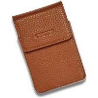 Etui en cuir véritable pour cartes à jouer - marron