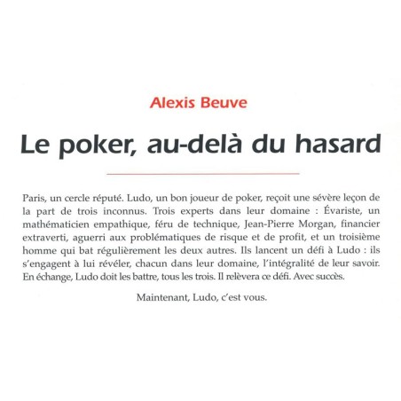 BEUVE - Le poker, au-delà du hasard