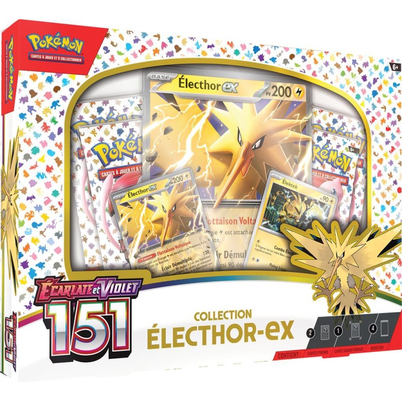 Pokémon EV3.5 : Coffret Électhor-ex Pokémon 151 Pokémon EV3.5 : Coffret Électhor-ex Pokémon 151