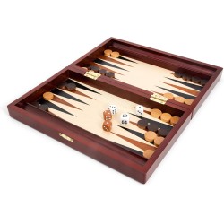 Backgammon Bois Teinté Acajou 28cm