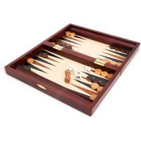 Backgammon Bois Teinté Acajou 28cm