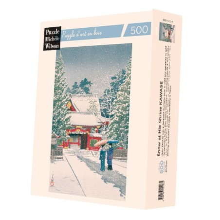 Puzzle 500 pièces - Neige A Hie-Jinja, Kawase