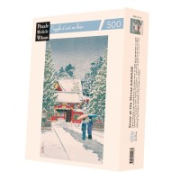 Puzzle 500 pièces - Neige A Hie-Jinja, Kawase