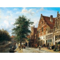 Puzzle 750 pièces - La Digue A Enkhuizen, Springer