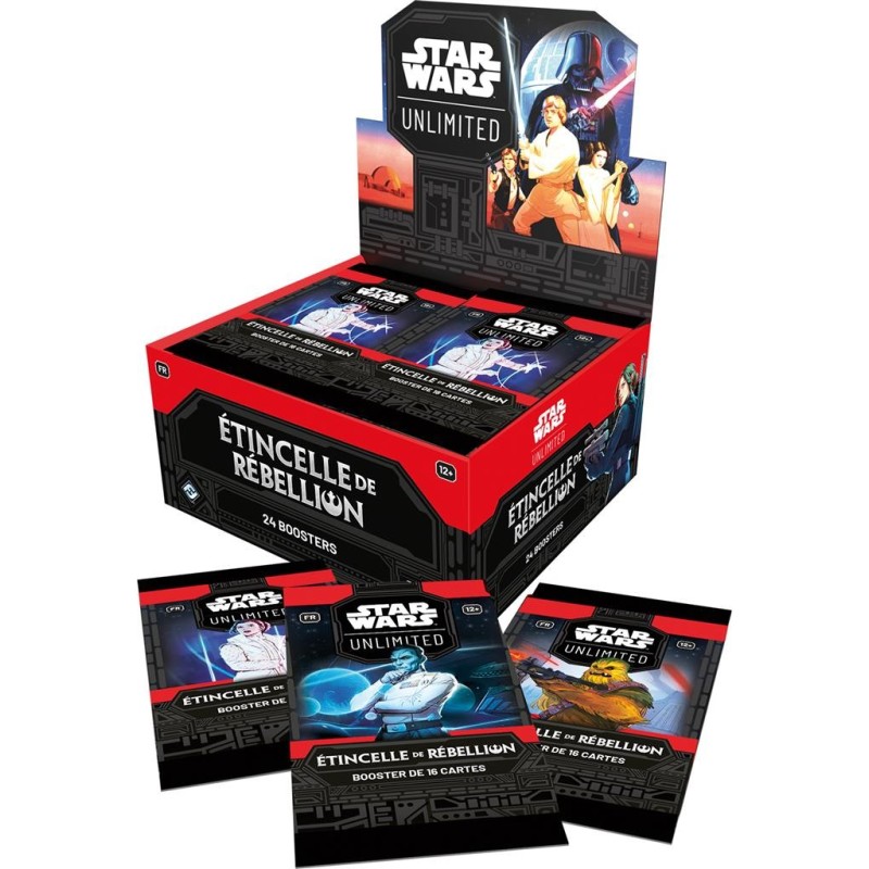 Display Star Wars Unlimited : Étincelle de Rébellion (Boosters x24) Display Star Wars Unlimited : Étincelle de Rébellion (Boosters x24)