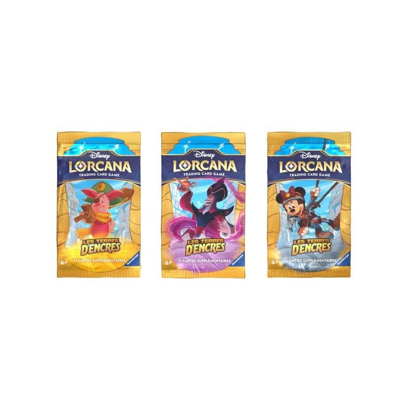 Booster Lorcana Chapitre 3 : Les Terres d'Encres Booster Lorcana Chapitre 3 : Les Terres d'Encres
