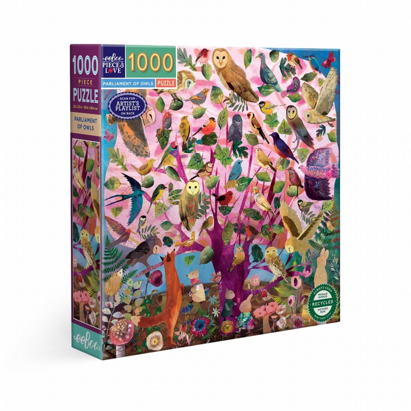 Puzzle 1000 pièces - Parliament Of Owls - Puzzle Eeboo - Boutique Paris