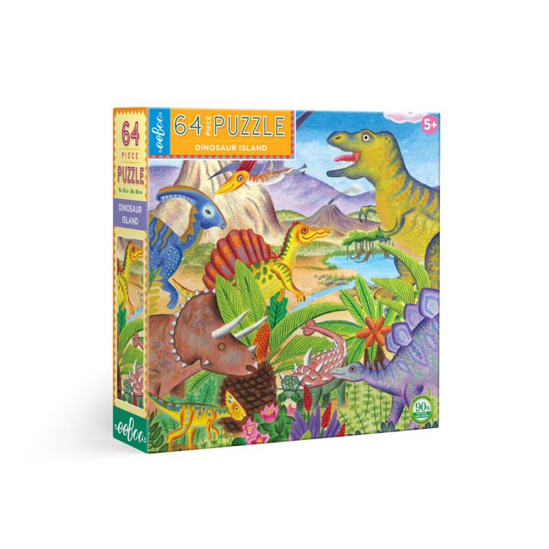 Puzzle 64 pices - Ile Des Dinosaures Puzzle 64 pices - Ile Des Dinosaures