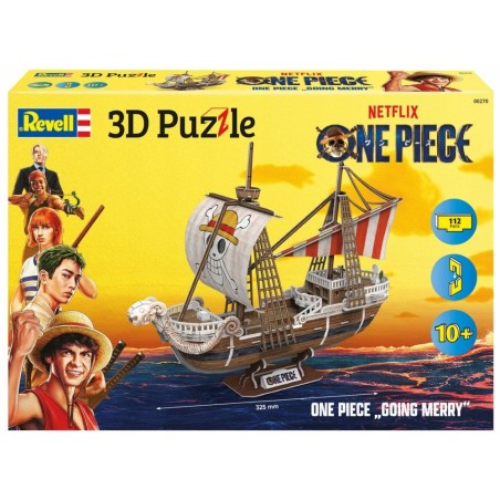 Puzzle 112 pièces One Piece 3D Flying Lamb / Going Merry 32cm
