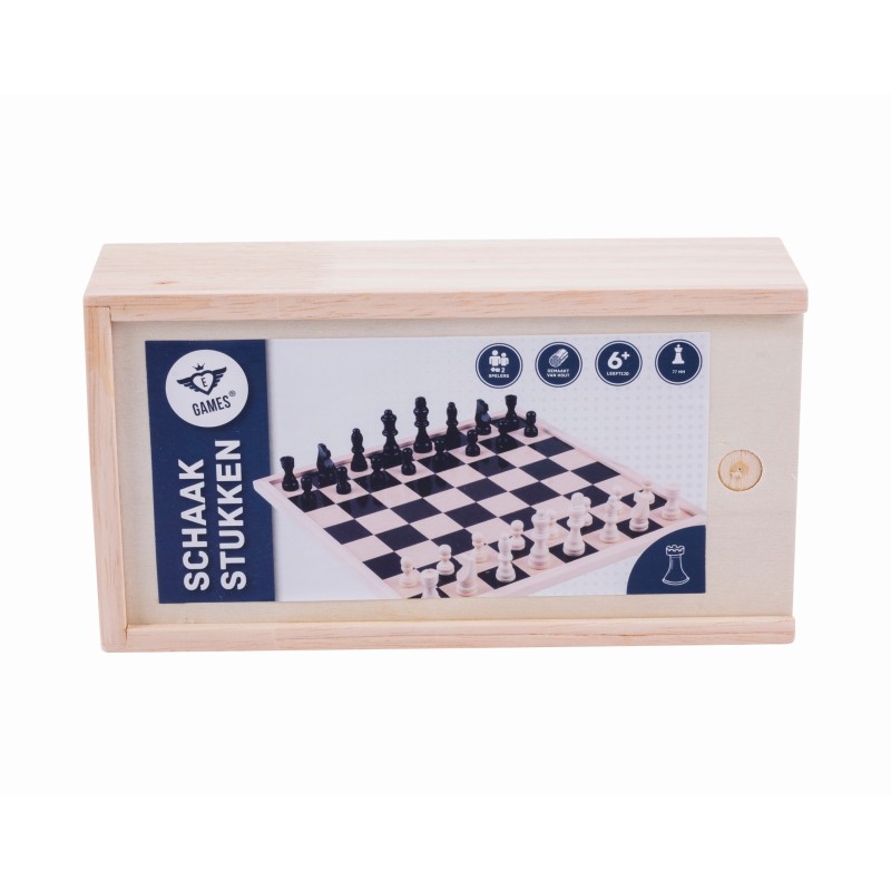 Jeu D'échecs En Bois 32 Pièces Bicolores - Ensemble Complet Avec Pièces Conformes Aux Normes Internationales