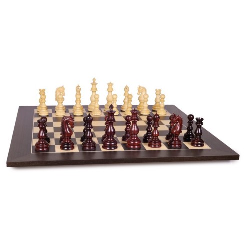 Jeu d'Echecs Dublin Padouk & Wenge - Ensemble Complet