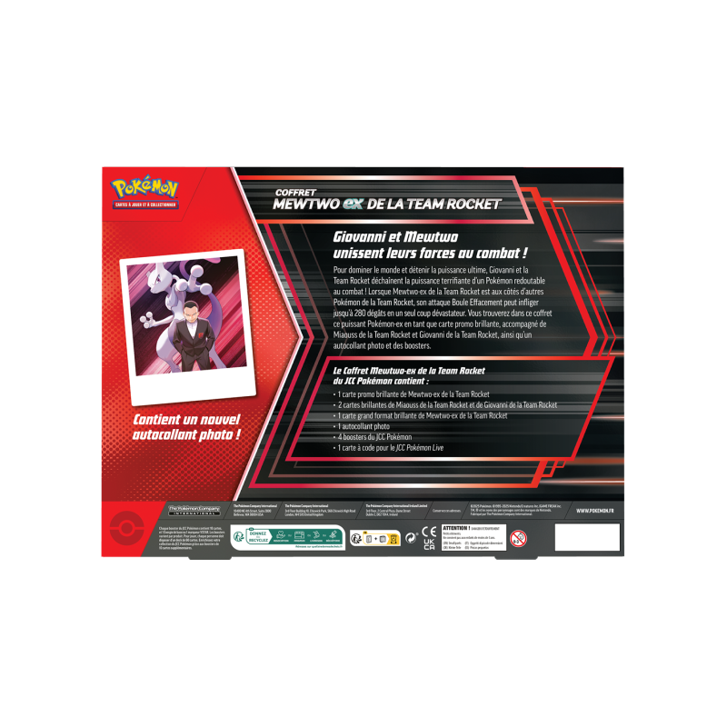 Pokemon - Coffret Mewtwo EX de la Team Rocket - FR Pokemon - Coffret Mewtwo EX de la Team Rocket - FR