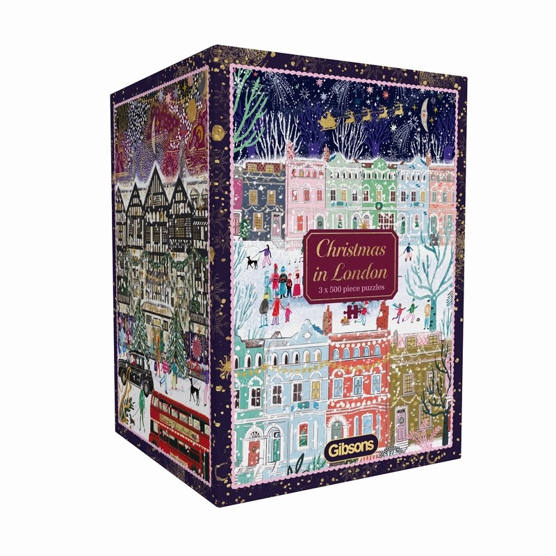 3 Puzzles 500 pièces - Christmas in London