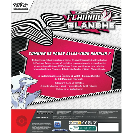Pokemon Classeur Portofolio Flamme Blanche