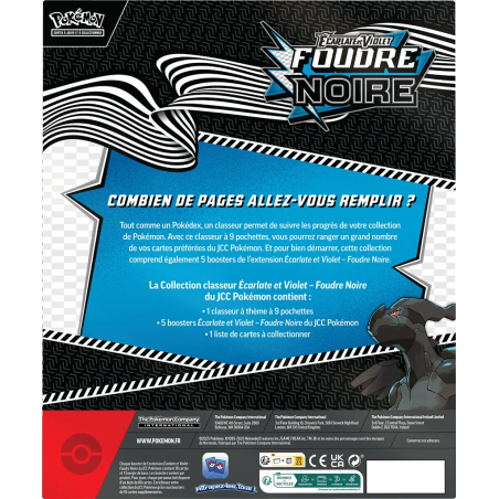 Pokemon Classeur Portofolio Foudre Noire EV10.5 Ecarlate et Violet