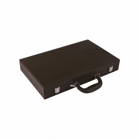 Backgammon Cuir Vegan Kaki 38cm