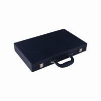 Backgammon Cuir Vegan Bleu 38cm
