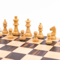Jeu d'échecs magnétique pliant ébène 30cm